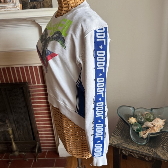 Diesel rare Y2K open back flying panther sweatshirt Small - Picture 5 of 13